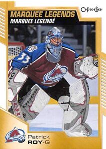 2020-21 o-pee-chee #531 patrick roy colorado avalanche nhl hockey trading card