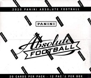 2020 panini absolute nfl football cello box (12 pks/bx)