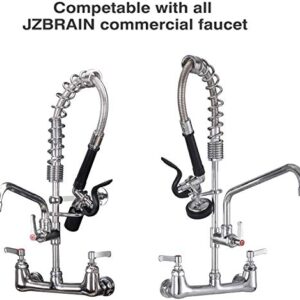 JZBRAIN 18" Flexible Hose Stainless Steel for Pre Rinse Faucet Commercial Kitchen Faucet (18 Inches)