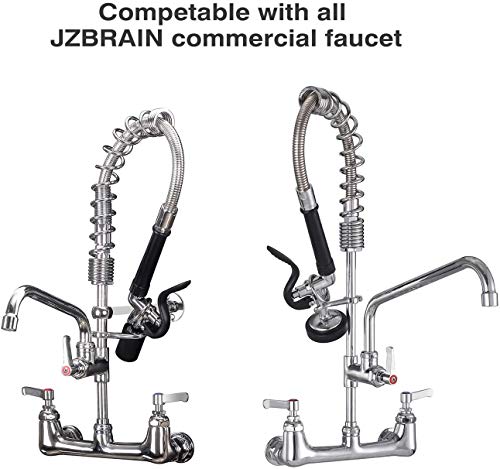 JZBRAIN 18" Flexible Hose Stainless Steel for Pre Rinse Faucet Commercial Kitchen Faucet (18 Inches)