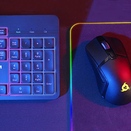 KLIM Tandem Wireless Gaming Keyboard & Mouse Combo - New 2024 - Slim Durable Ergonomic - Light up Keyboard and Mouse Wireless - Long-Lasting Built-in Battery with Energy-Saving