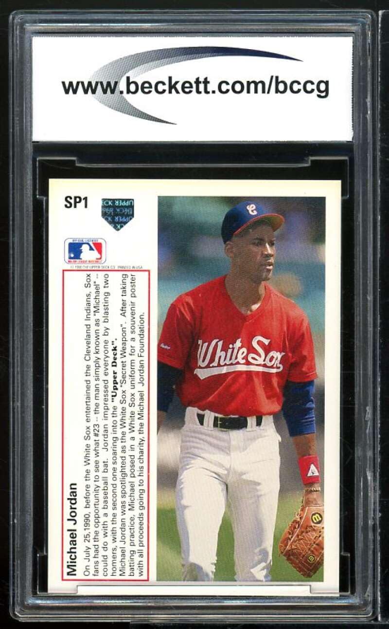 1991 Upper Deck #sp1 Michael Jordan Baseball Rookie Card BGS BCCG 9 Near Mint+