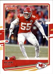 2020 donruss #7 frank clark kansas city chiefs nfl football card nm-mt