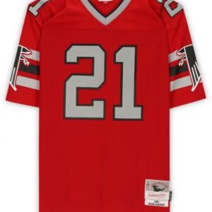 Deion Sanders Atlanta Falcons Autographed Mitchell & Ness Red Replica Jersey - Autographed NFL Jerseys