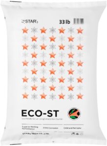 star'stech eco-st starfish extract ice melt safe for concrete - eco friendly & pet safe ice melt for snow - fast acting snow melt and effective at -30℉ (33lb)