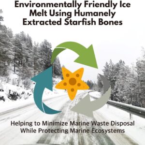 Star'sTech ECO-ST Starfish Extract Ice Melt Safe For Concrete - Eco Friendly & Pet Safe Ice Melt For Snow - Fast Acting Snow Melt and Effective at -30℉ (33lb)