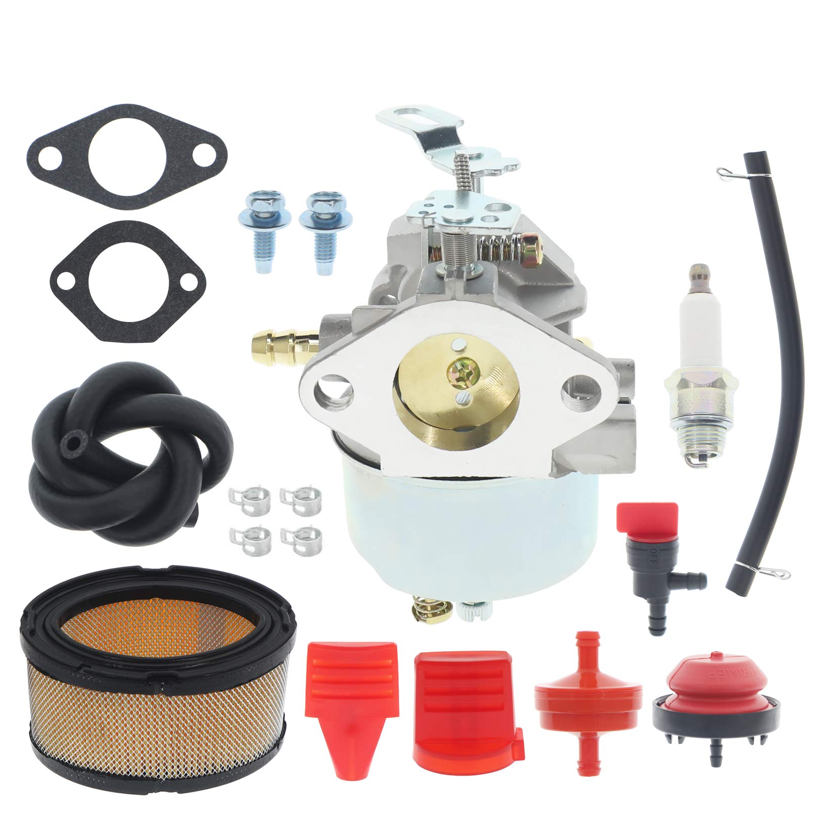 Cnfaner 632334 Carburetor for Tecumseh 632334A HM70 HMSK80 HMSK90 8hp 9hp 10hp Snowblower Engine with 30727 Air Filter 35440 35438 Knob