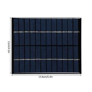 Yosoo Solar Panel Battery Charger, 2W 12V DIY Polycrystalline Silicon Solar Panel High-Efficiency Module Good Sealing Mini Solar Panel for Solar Light Science Project Charging