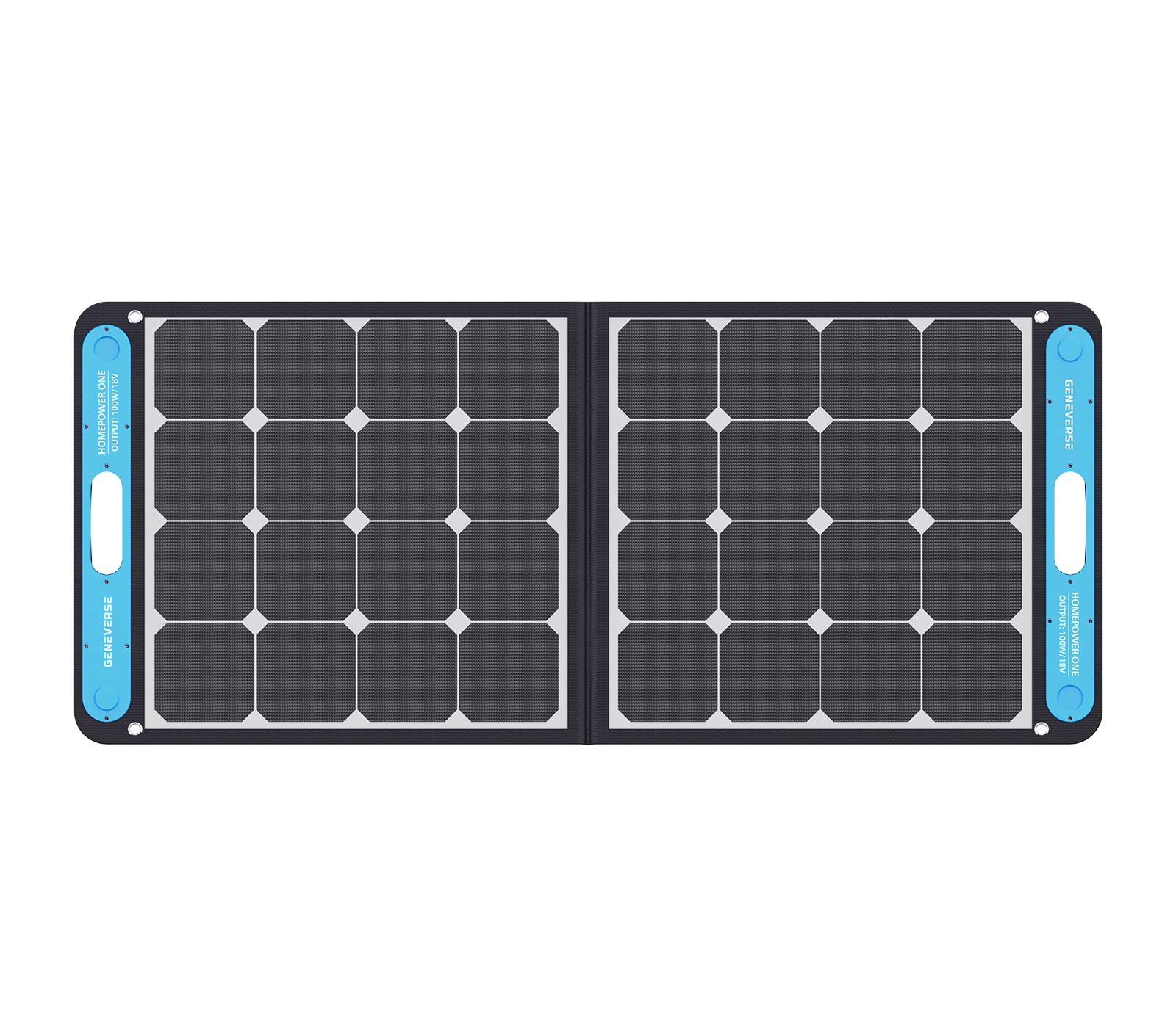 Geneverse 100W Portable Solar Panel Generator for USB Devices, 9lbs with 1X USB-A, 1X USB-C (Each), Water Resistant, Fast Solar Charging for Camping, Hiking, Cell Phones, Smart Watches, GPS and More