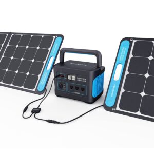 Geneverse 100W Portable Solar Panel Generator for USB Devices, 9lbs with 1X USB-A, 1X USB-C (Each), Water Resistant, Fast Solar Charging for Camping, Hiking, Cell Phones, Smart Watches, GPS and More