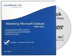 teachucomp video training tutorial for microsoft outlook 2019 & 365 dvd-rom course and pdf manual