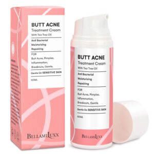 bellamiluxx butt acne clearing lotion, pure plants extracts for reduce acne and pimples, balance skin moisture/sebum, keep buttocks skin delicate, and smooth