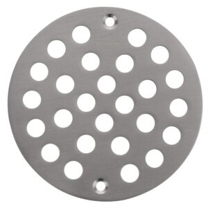 vouruna 4-inch screw-in shower drainer cover replacement floor strainer floor drain brushed nickel