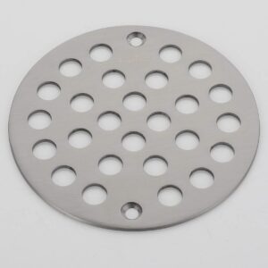 VOURUNA 4-Inch Screw-in Shower Drainer Cover Replacement Floor Strainer Floor Drain Brushed Nickel