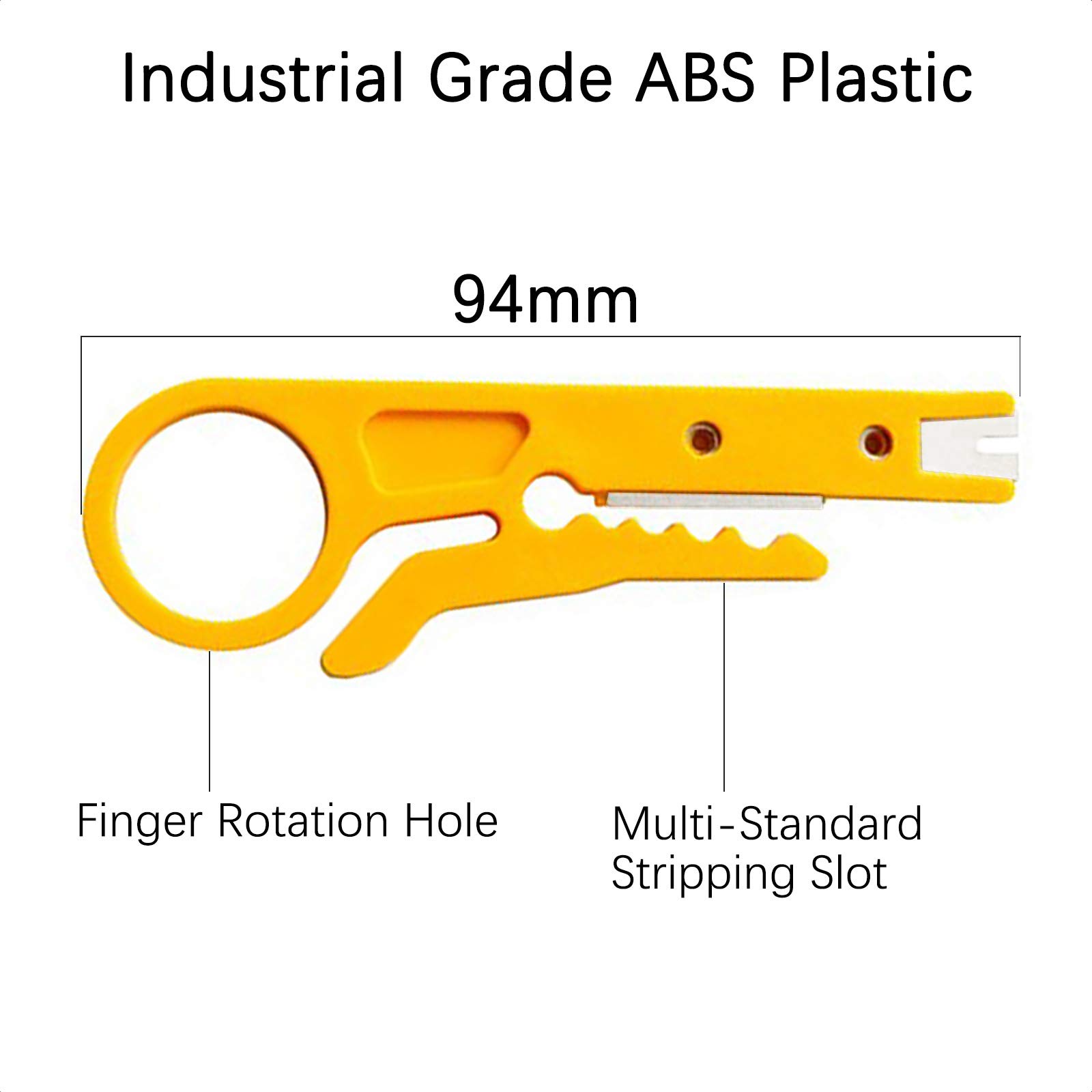 VANICE Mini Wire Stripper 3 Pack Network Wire Stripper Punch Down Cutter for Network Wire Cable, RJ45/Cat5/CAT-6 Data Cable, Telephone Cable and Computer UTP Cable