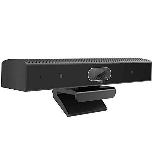 Conference Room Camera with Microphone and Speaker, Wide Angle USB Video Conference Camera for Mac, PC, Laptop, Desktop (Black with Inverted Phase)