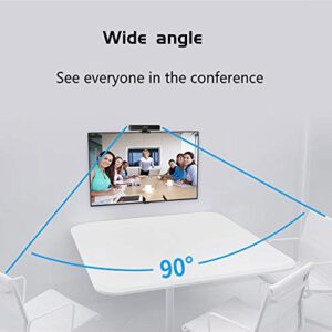 Conference Room Camera with Microphone and Speaker, Wide Angle USB Video Conference Camera for Mac, PC, Laptop, Desktop (Black with Inverted Phase)