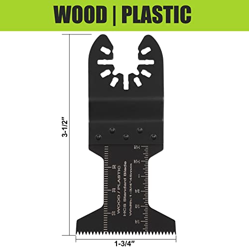 COMOWARE 55 Pcs Oscillating Saw Blades - 1-3/4” Professional Universal Oscillating Tool Blades, Multitool Blades, Quick Release Durable Oscillating Tool for Wood/Plastic/Soft Metal Cutting