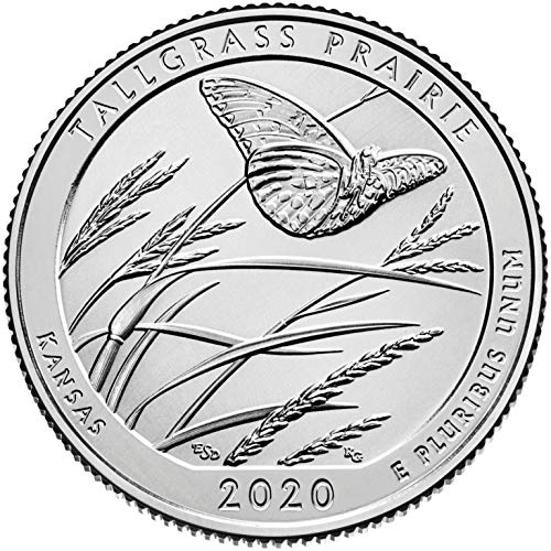 2020 P, D Tallgrass Prairie National Preserve, KS Quarter Singles - 2 Coin Set Uncirculated