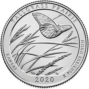 2020 p, d tallgrass prairie national preserve, ks quarter singles - 2 coin set uncirculated