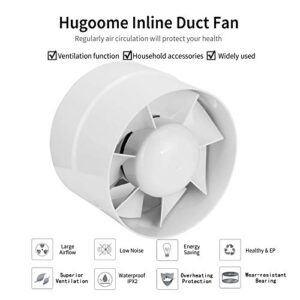 Inline Duct Fan 4 Inch Vent Booster, HVAC Exhaust Intake Fans 76 CFM, Ventilation Blower for Grow Tent Attic Kitchen Garage Greenhouse Basement (Φ 4 inch/110v)