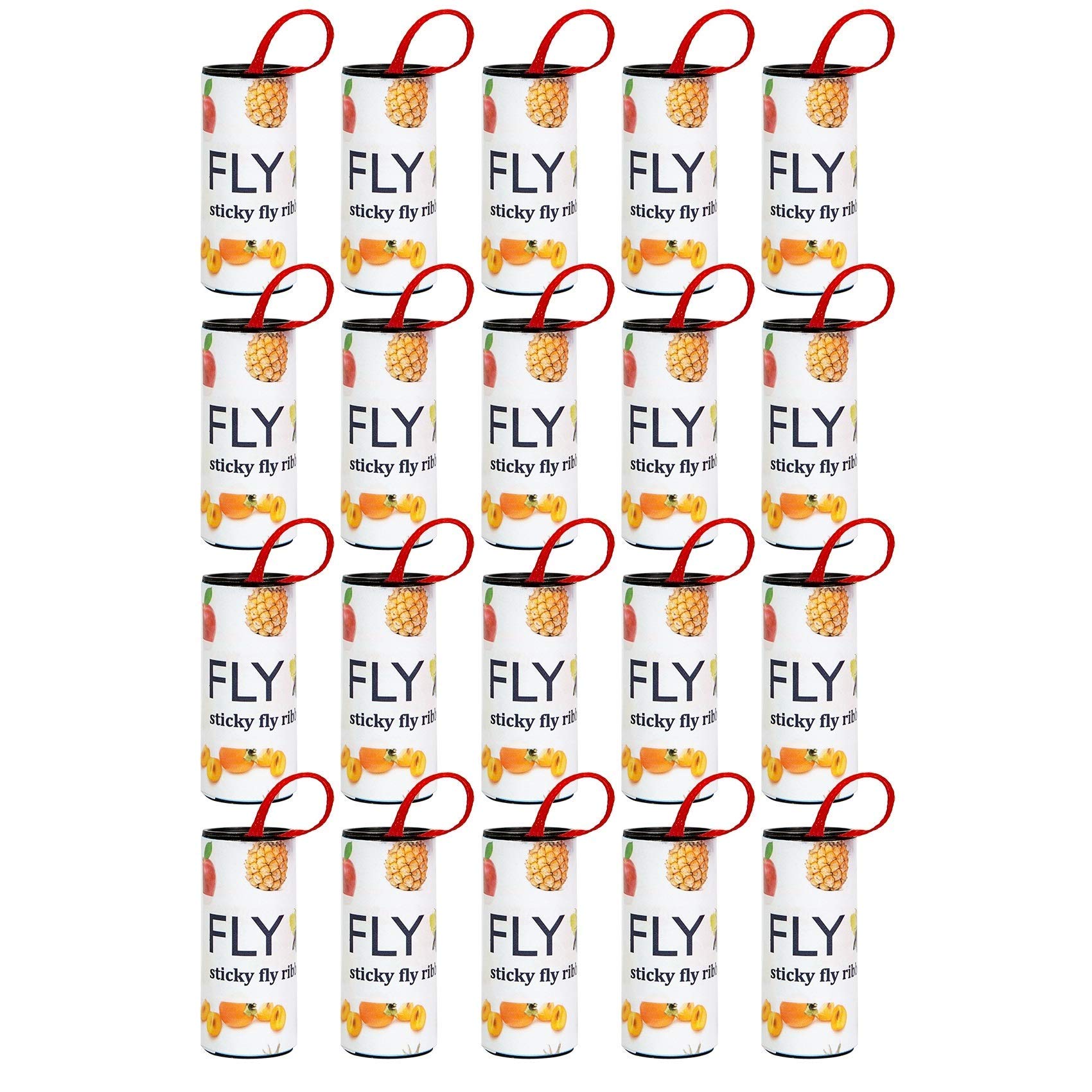 20 PCS Fly Paper Strips Sticky Fly Traps Ribbons, Fly Tape Catcher Bug Gnat Mosquito &Insect Killer for Indoor and Outdoor Use