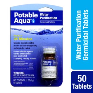 Westinghouse 155Wh 150 Peak Watt Portable Power Station and Solar Generator (Solar Panel Not Included) | Potable Aqua Water Purification, Water Treatment Tablets - 50 count Bottle