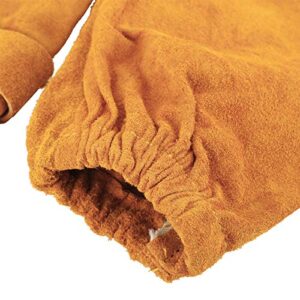 HYDDNice 18.5" Leather Welding Work Sleeves, Heat Resistant Leather Welding Sleeves for Welding Work Arm Protection