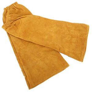 HYDDNice 18.5" Leather Welding Work Sleeves, Heat Resistant Leather Welding Sleeves for Welding Work Arm Protection