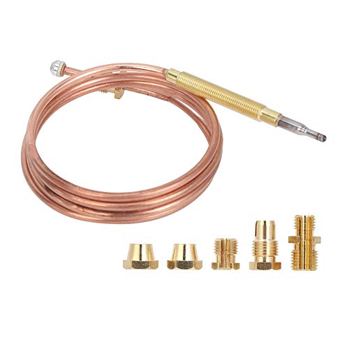 Oumefar Patio Heater Thermocouple Universal Thermocouple for Gas Fireplace Fire Pit Thermocouple Failure Safety Control Valve Kit BBQ Grill Fire Pit Heater 600mm