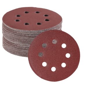 bates- sanding discs 5 inch 8 hole, 30 pack, assorted grits 40 80 120 220 320 600, sanding discs, sanding pads, hook and loop sanding disc, 8 hole sanding discs, round sandpaper discs, 5 inch sanding