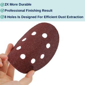 Bates- Sanding Discs 5 Inch 8 Hole, 30 Pack, Assorted Grits 40 80 120 220 320 600, Sanding Discs, Sanding Pads, Hook and Loop Sanding Disc, 8 Hole Sanding Discs, Round Sandpaper Discs, 5 inch Sanding