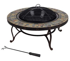 pleasant hearth ofw707ri fire pit, rubbed bronze