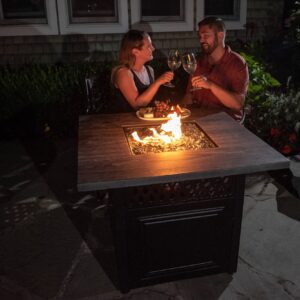 Endless Summer DualHeat Dakota Fire Pit | Dual Heat 2 in 1 Propane Fire Pit & Outdoor Heater | 41,000 Total Combined BTU | 38" Dual Heating Patio Fire Pit | Outdoor Fire Table & Heater