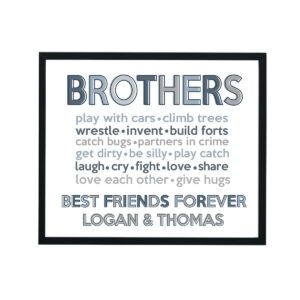 canary road brothers print | brother wall art | brother sign | brother playroom | boy playroom | brother gift | brother room decor | boys room decor