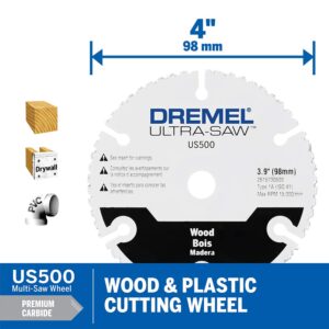 Dremel Ultra Saw US40-04 Corded Compact Saw Tool Kit with 3 Cutting Wheels and Auxiliary Handle