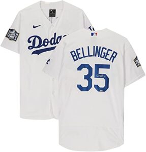 cody bellinger los angeles dodgers 2020 mlb world series champions autographed nike white authentic world series logo jersey - autographed mlb jerseys