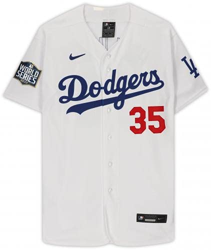 Cody Bellinger Los Angeles Dodgers 2020 MLB World Series Champions Autographed Nike White Authentic World Series Logo Jersey - Autographed MLB Jerseys