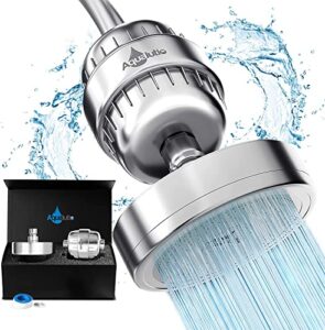 aqualutio luxury filtered shower head set - 15 stage filter - high pressure showerhead - filtered shower head - filter for hard water filters chlorine & harmful substance - filter adds vitamin c + e
