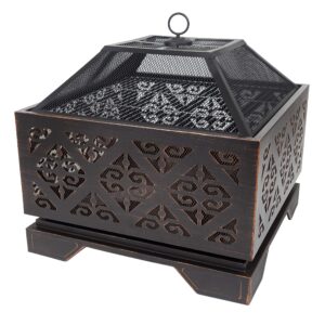 pleasant hearth ofw118s fire pit, rubbed bronze