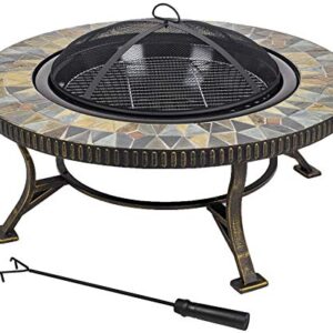 Pleasant Hearth GHP Group OFW088RC fire Pit, Rubbed Gold