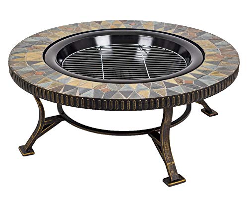 Pleasant Hearth GHP Group OFW088RC fire Pit, Rubbed Gold