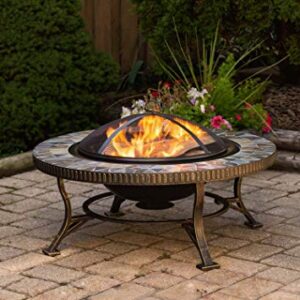 Pleasant Hearth GHP Group OFW088RC fire Pit, Rubbed Gold