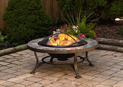 Pleasant Hearth GHP Group OFW088RC fire Pit, Rubbed Gold