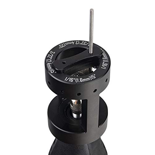 3mirrors ALUMINUM Tungsten Electrode Sharpener Grinder TIG Welding Rotary Tool 12 Guides w/Flat Grinding Block, Cut-Off Slot, Multi-Angle& Offsets, 5 Double Sided Diamond Grind Wheels, 2 CNC Mandrels