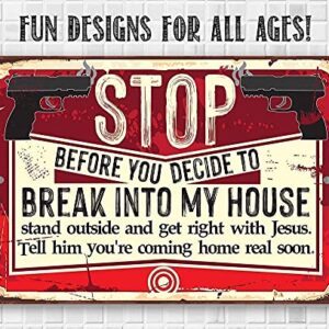 Metal Sign - Before You Decide - Durable Metal Sign - Use Indoor/Outdoor - Makes a Funny Home Decor for Gun Enthusiasts Under $20 (8" x 12")