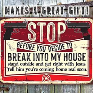 Metal Sign - Before You Decide - Durable Metal Sign - Use Indoor/Outdoor - Makes a Funny Home Decor for Gun Enthusiasts Under $20 (8" x 12")