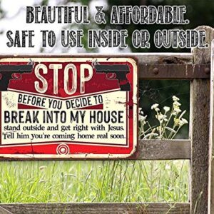 Metal Sign - Before You Decide - Durable Metal Sign - Use Indoor/Outdoor - Makes a Funny Home Decor for Gun Enthusiasts Under $20 (8" x 12")