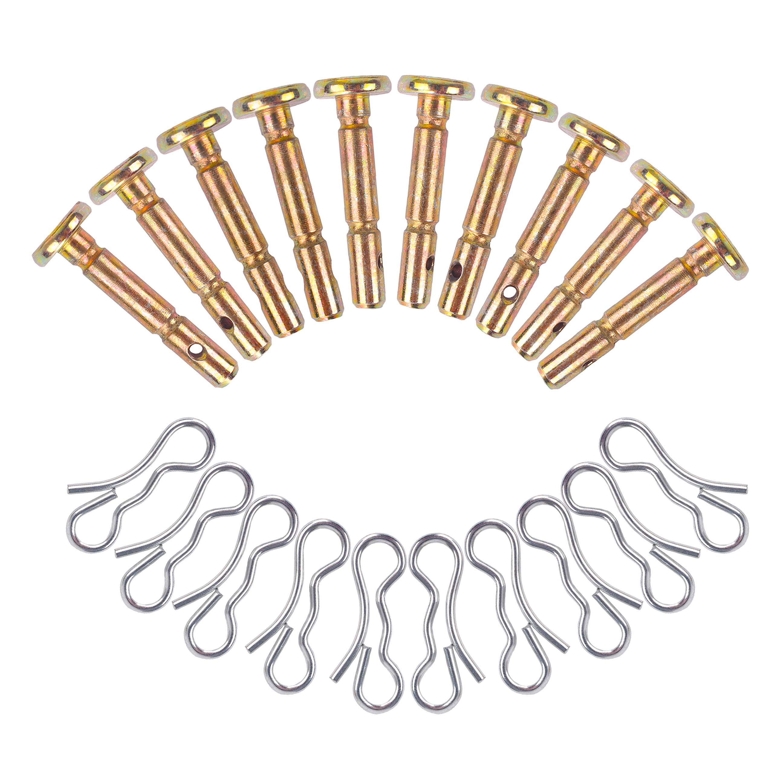 Shear Pins and Cotters Pins (10 Pairs) for 738-04124A Troy Bilt 714-04040 738-04124 Snowblowers Replacement