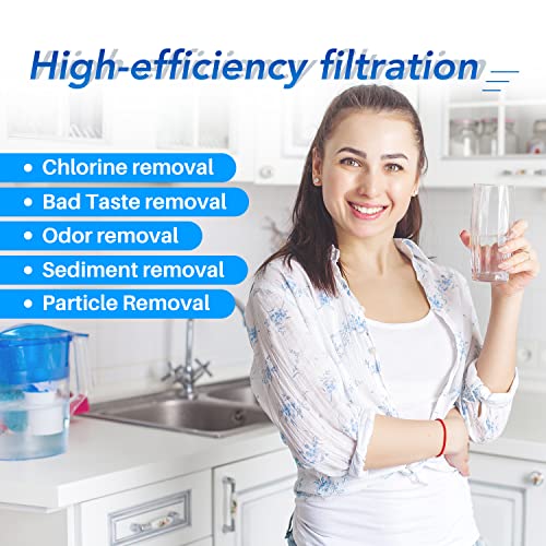 ICEPURE Pitcher Water Filter Replacement for PUR CRF950Z, CRF-950Z, PPF900Z, PPF951K, PPT700W, CR-1100C, CR1100CV, DS-1800Z, PPT711W, PPT711B, PPT111W and More PUR Pitcher and Dispensers System, 6PACK